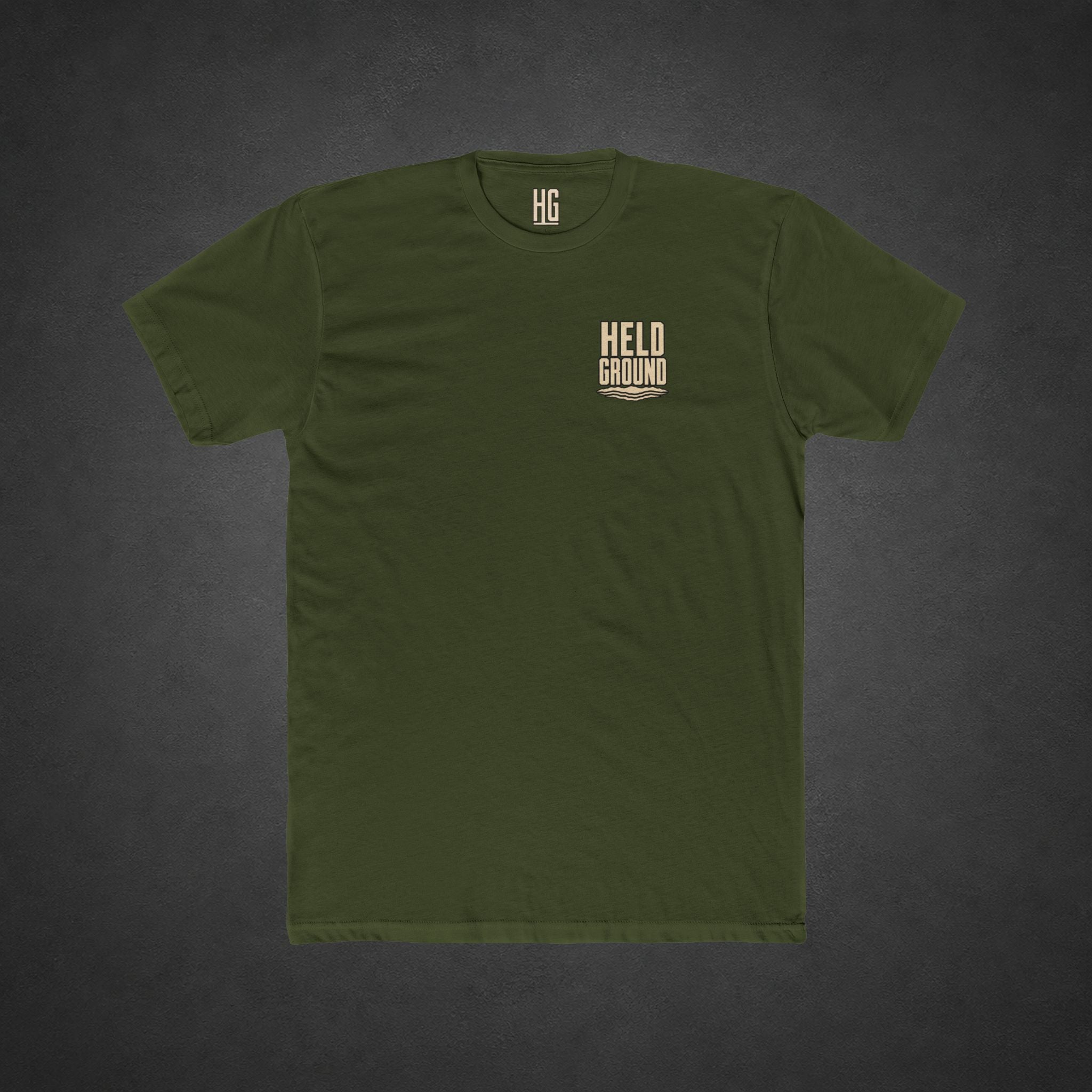 Ready. Aim. Fire. Tee — t-shirt printed with a tactical soldier shouldering a rifle, a coiled snake wrapped around the barrel, and “READY. AIM.” and “FIRE” lettering