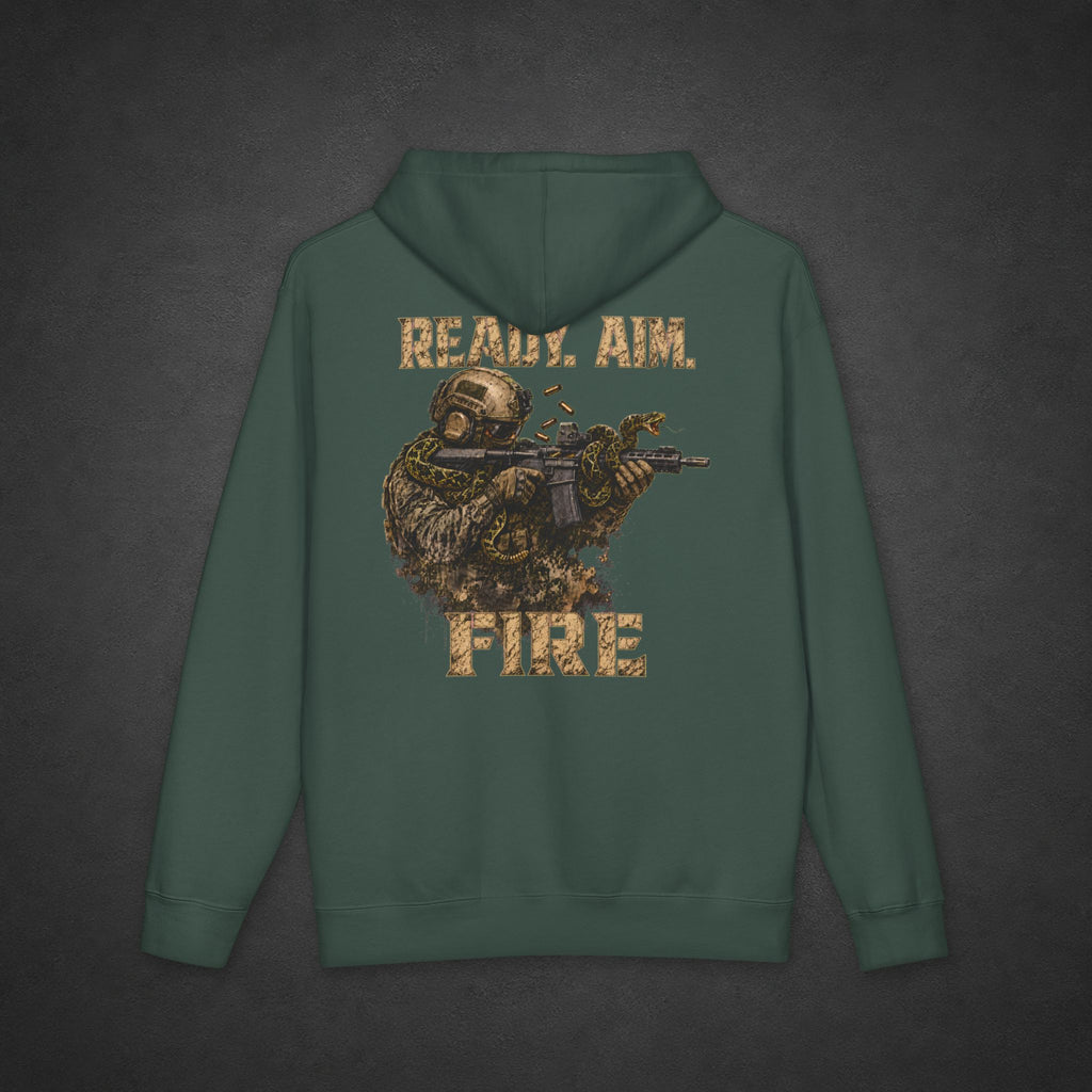 Ready. Aim. Fire. Hoodie